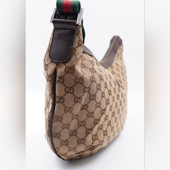 G16❤️ Gucci GG Canvas Sherry line half-moon Large - Picture 7 of 17